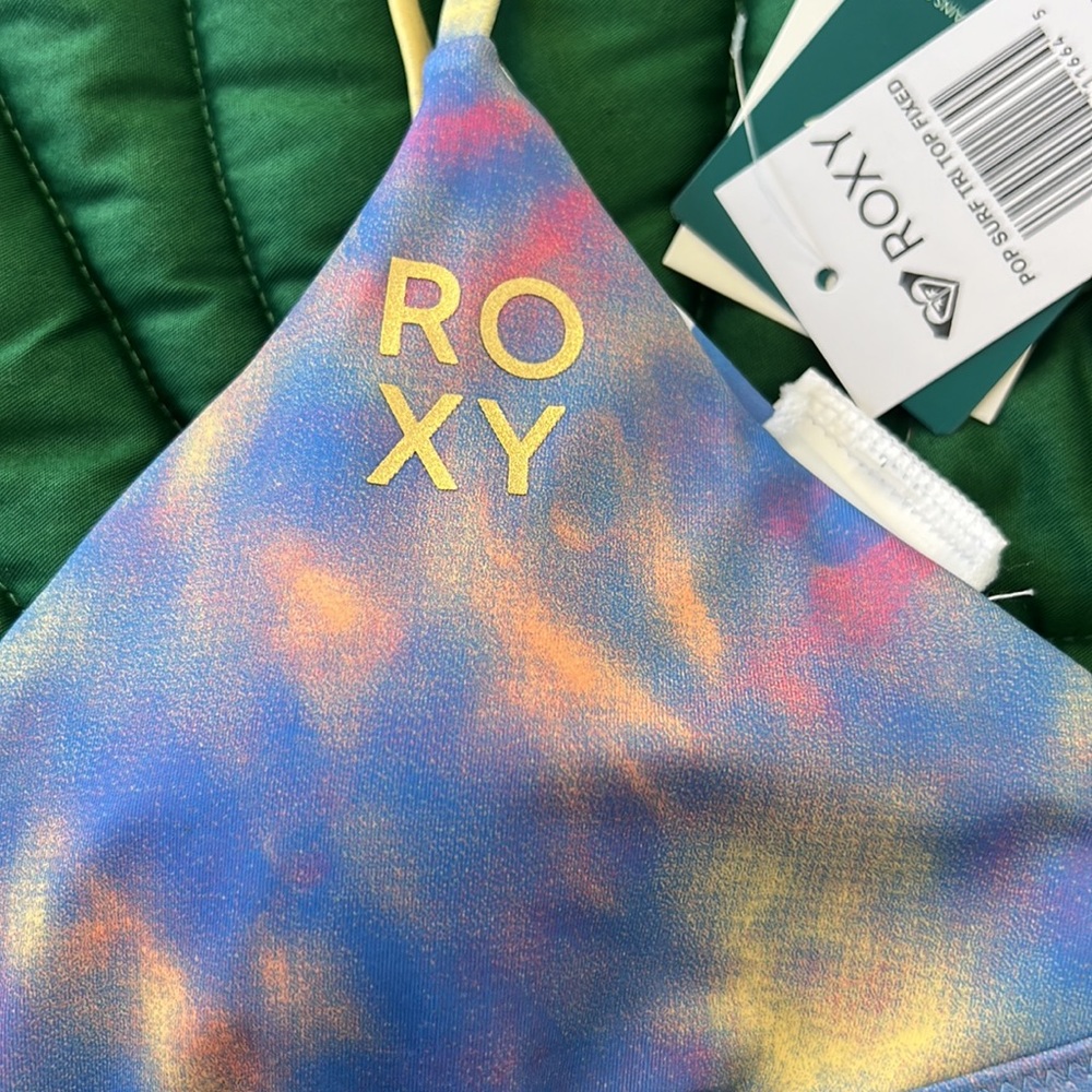 Nwt Roxy Surf Fixed Triangle Reversible Bikini To… - image 3
